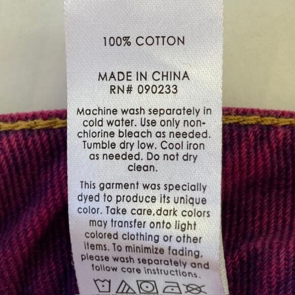 PacSun NEW Violet Pink Purple Stone Wash Straight Leg Mom Denim Jean 23 - Picture 5 of 6